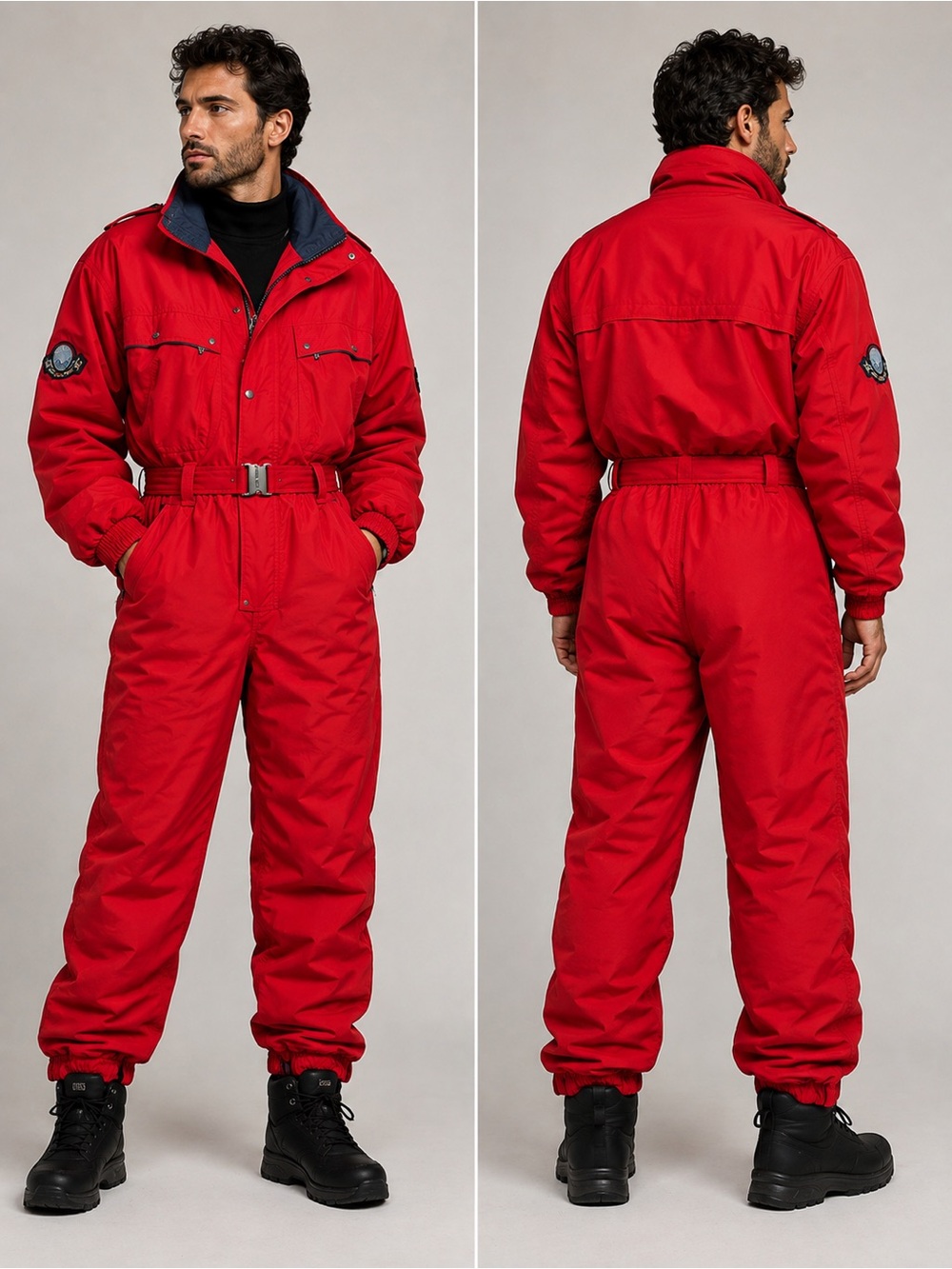 FERA RED UNISEX SNOW SUIT COVERALL JUMPSUIT BOILER SUIT SKI WEAR SIZE L 44